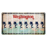 Washington Mount Rainier Cut License Plate Strips (Set of 8) Mermaid