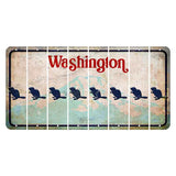 Washington Mount Rainier Cut License Plate Strips (Set of 8) Beaver