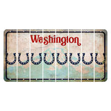 Washington Mount Rainier Cut License Plate Strips (Set of 8) Horseshoe