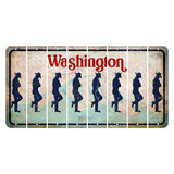 Washington Mount Rainier Cut License Plate Strips (Set of 8) Cowboy - Leaning