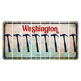 Washington Mount Rainier Cut License Plate Strips (Set of 8) Hammer