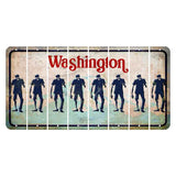Washington Mount Rainier Cut License Plate Strips (Set of 8) Zombie