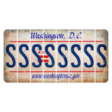 Washington DC.gov Cut License Plate Strips (Set of 8) S