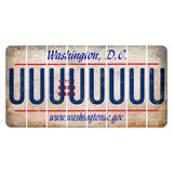 Washington DC.gov Cut License Plate Strips (Set of 8) U