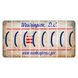 Washington DC.gov Cut License Plate Strips (Set of 8) Parenthesis - Left
