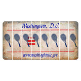 Washington DC.gov Cut License Plate Strips (Set of 8) Tennis Racket