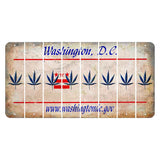 Washington DC.gov Cut License Plate Strips (Set of 8) Pot Leaf