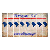 Washington DC.gov Cut License Plate Strips (Set of 8) State Silhouette