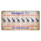Washington DC.gov Cut License Plate Strips (Set of 8) Giraffe