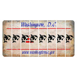 Washington DC.gov Cut License Plate Strips (Set of 8) Whale
