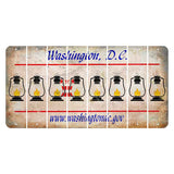 Washington DC.gov Cut License Plate Strips (Set of 8) Lantern