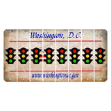 Washington DC.gov Cut License Plate Strips (Set of 8) Traffic Light