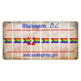 Washington DC.gov Cut License Plate Strips (Set of 8) LGBTQ Flag