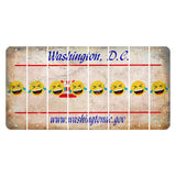 Washington DC.gov Cut License Plate Strips (Set of 8) Emoji - Laughing