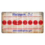 Washington DC.gov Cut License Plate Strips (Set of 8) Emoji - Angry