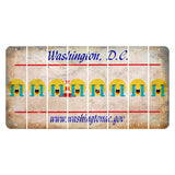 Washington DC.gov Cut License Plate Strips (Set of 8) Emoji - Crying