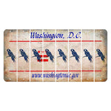 Washington DC.gov Cut License Plate Strips (Set of 8) Parrot