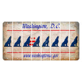 Washington DC.gov Cut License Plate Strips (Set of 8) Howling Wolf