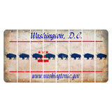 Washington DC.gov Cut License Plate Strips (Set of 8) Buffalo