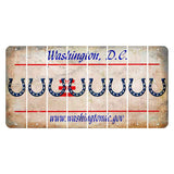 Washington DC.gov Cut License Plate Strips (Set of 8) Horseshoe