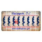 Washington DC.gov Cut License Plate Strips (Set of 8) Cowboy - Leaning