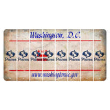 Washington DC.gov Cut License Plate Strips (Set of 8) Zodiac Sign - Pisces