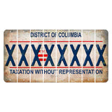 Washington DC District of Columbia Cut License Plate Strips (Set of 8) X