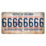 Washington DC District of Columbia Cut License Plate Strips (Set of 8) 6