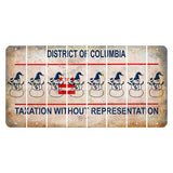 Washington DC District of Columbia Cut License Plate Strips (Set of 8) Snowman
