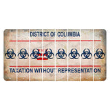 Washington DC District of Columbia Cut License Plate Strips (Set of 8) Radioactive