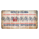 Washington DC District of Columbia Cut License Plate Strips (Set of 8) Flip Flops