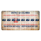 Washington DC District of Columbia Cut License Plate Strips (Set of 8) Trailer