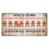 Washington DC District of Columbia Cut License Plate Strips (Set of 8) Gingerbread Man
