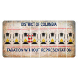 Washington DC District of Columbia Cut License Plate Strips (Set of 8) Lantern