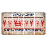 Washington DC District of Columbia Cut License Plate Strips (Set of 8) Lobster