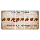 Washington DC District of Columbia Cut License Plate Strips (Set of 8) Football