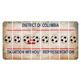 Washington DC District of Columbia Cut License Plate Strips (Set of 8) Soccerball