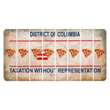 Washington DC District of Columbia Cut License Plate Strips (Set of 8) Pizza