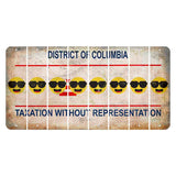 Washington DC District of Columbia Cut License Plate Strips (Set of 8) Emoji - Shades
