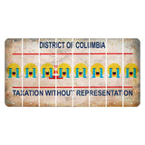 Washington DC District of Columbia Cut License Plate Strips (Set of 8) Emoji - Crying