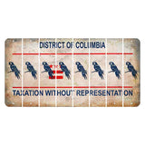 Washington DC District of Columbia Cut License Plate Strips (Set of 8) Parrot