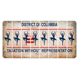 Washington DC District of Columbia Cut License Plate Strips (Set of 8) Ballerina Dancer