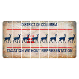 Washington DC District of Columbia Cut License Plate Strips (Set of 8) Doe