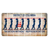 Washington DC District of Columbia Cut License Plate Strips (Set of 8) Cowgirl - Leaning