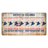 Washington DC District of Columbia Cut License Plate Strips (Set of 8) Snowboarder