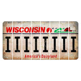 Wisconsin Farm Cut License Plate Strips (Set of 8) I