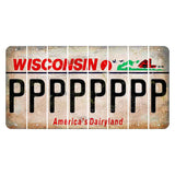 Wisconsin Farm Cut License Plate Strips (Set of 8) P