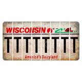 Wisconsin Farm Cut License Plate Strips (Set of 8) T