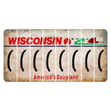 Wisconsin Farm Cut License Plate Strips (Set of 8) Parenthesis - Left