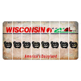 Wisconsin Farm Cut License Plate Strips (Set of 8) Pumpkin